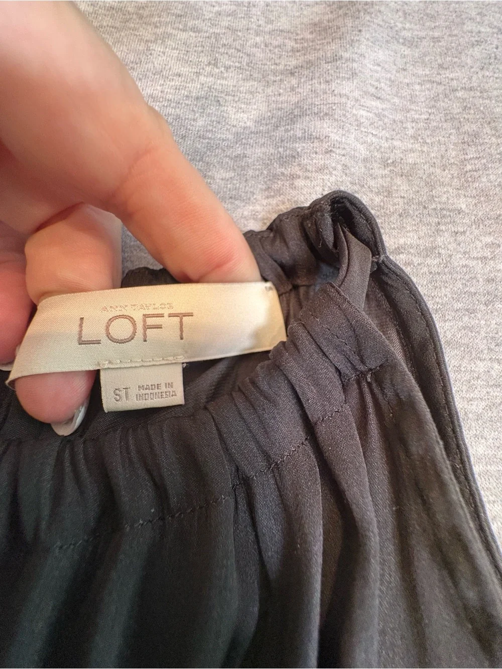 LOFT Black Halter Maxi Dress Tall Small Tassel Tie Elastic Waist Sleeveless